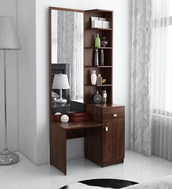 Buy Pyramid 2 Door Dressing Table In Walnut Finish at 20% OFF by Muebles  Casa | Pepperfry